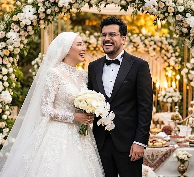 امیرحسین قیاسی و همسرش